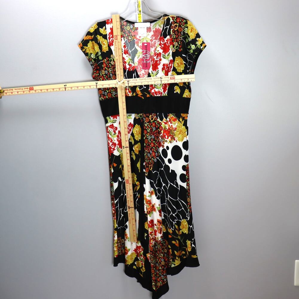 Papillon Blanc Raspberry Rose Patchwork Maxi Dres… - image 3